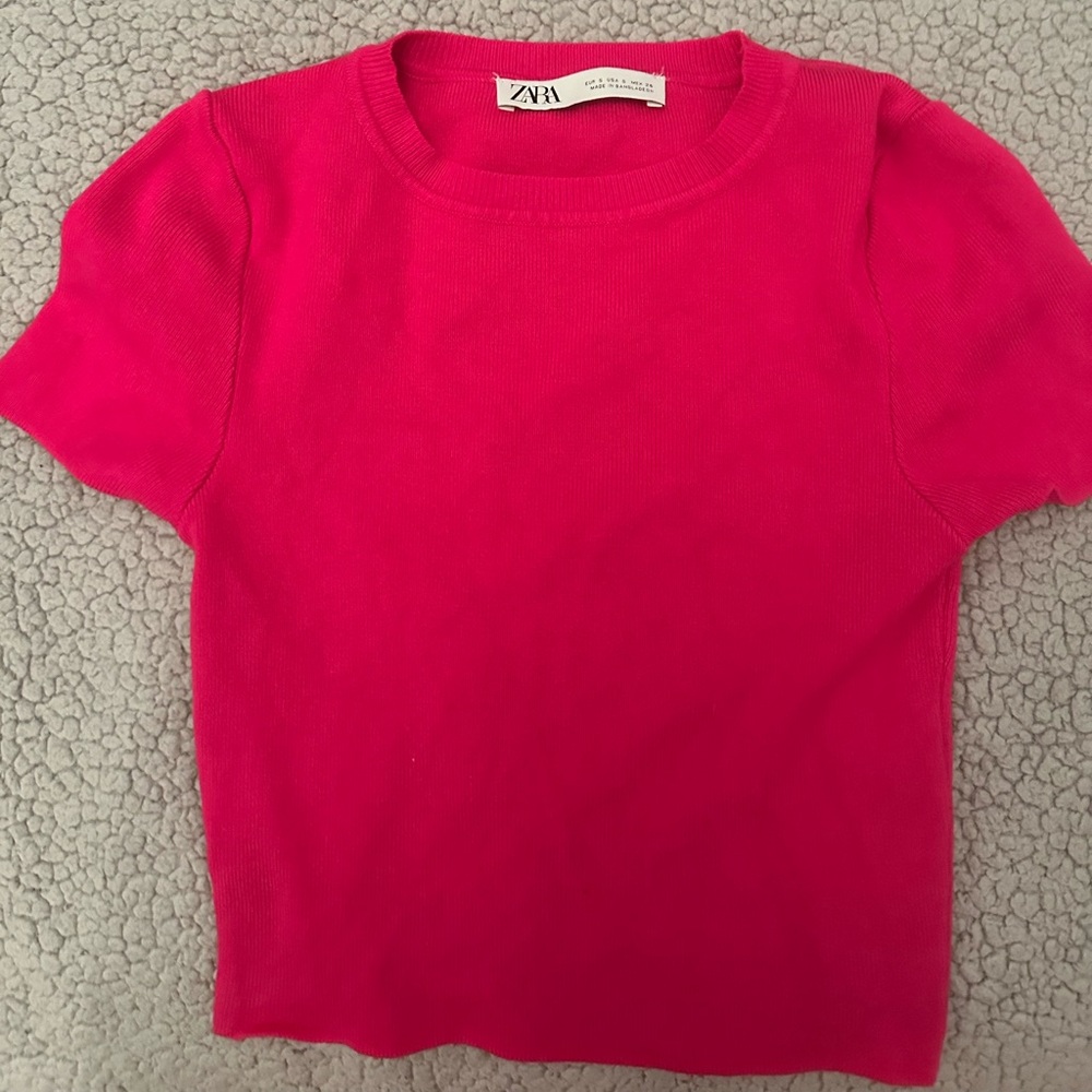 Size:small 
ZARA shirt 
no flaws super cute!